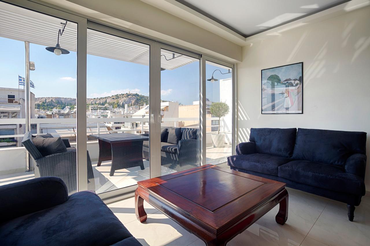 Unique 3-Bed, 3-Bath Apt With Acropolis Views Sg69 Athena Bagian luar foto