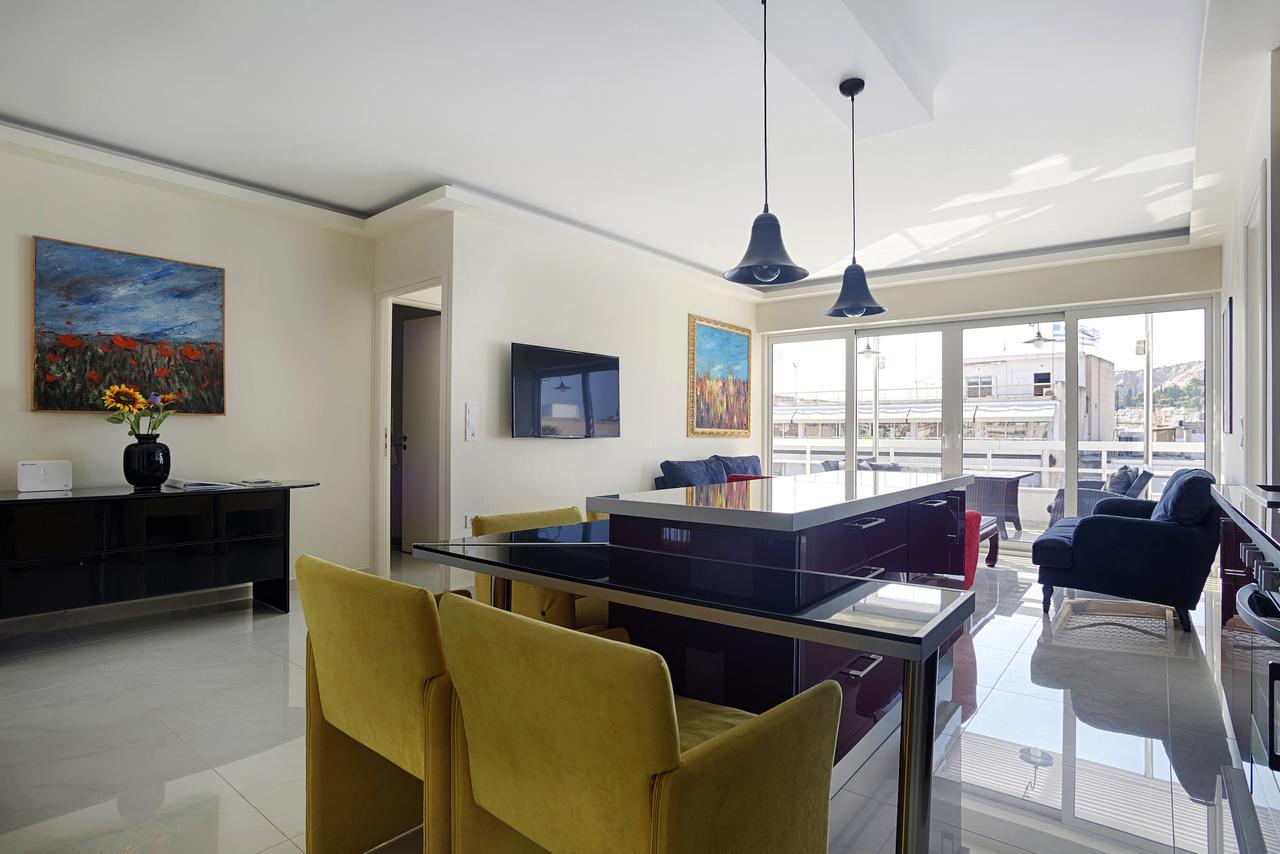Unique 3-Bed, 3-Bath Apt With Acropolis Views Sg69 Athena Bagian luar foto