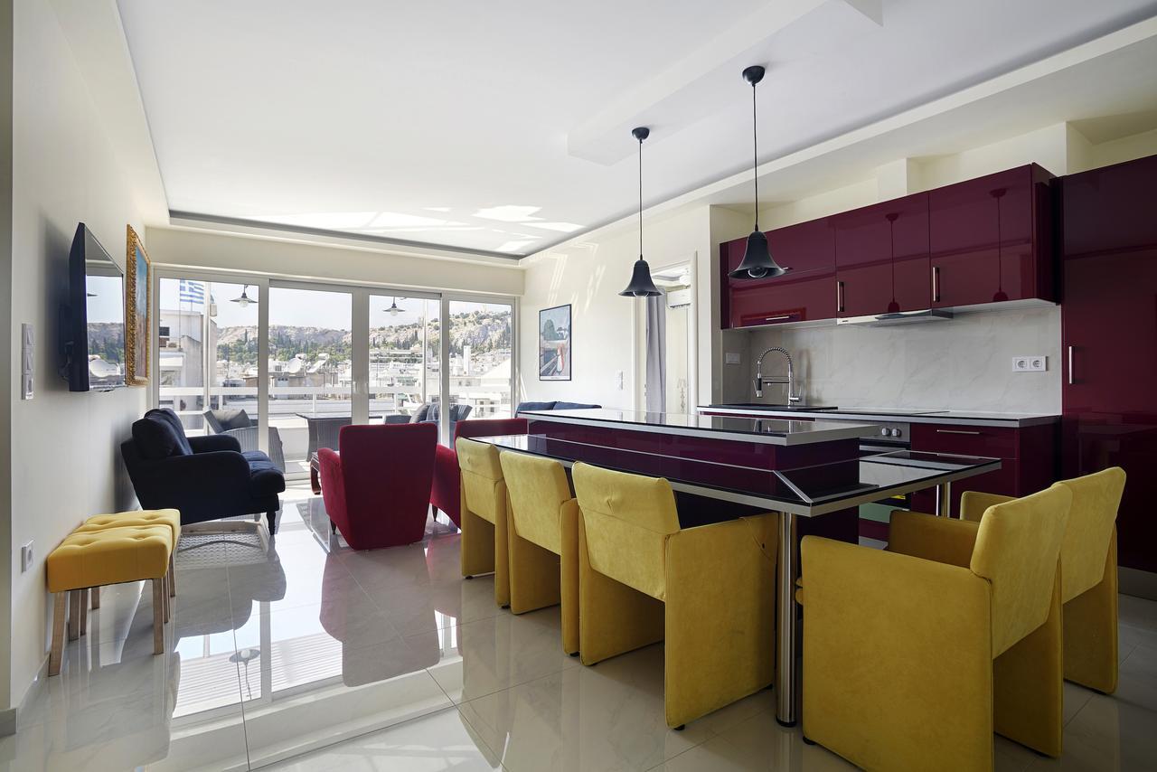 Unique 3-Bed, 3-Bath Apt With Acropolis Views Sg69 Athena Bagian luar foto